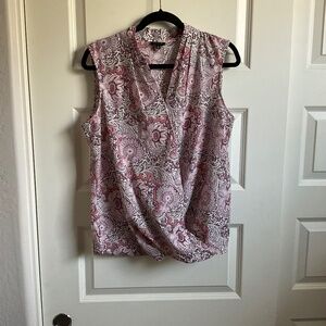Talbots Crossover Front Floral Tank Top - Size 12